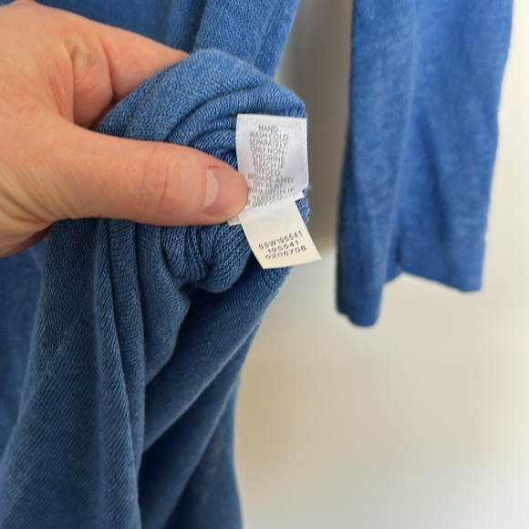 J.Jill Linen Blend Three Quarter Sleeve Split Hem Tunic Dress - Size Small - Picture 5 of 6